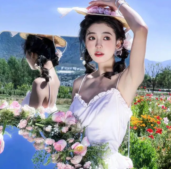 单车上的少女
